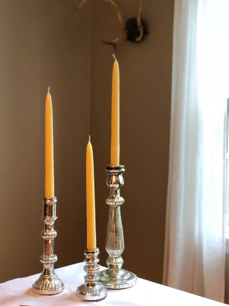 11.5 Hand-Dipped Beeswax Taper Candles