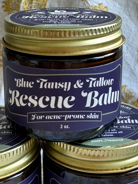 Blue Tansy & Tallow Rescue Balm for Acne-Prone Skin