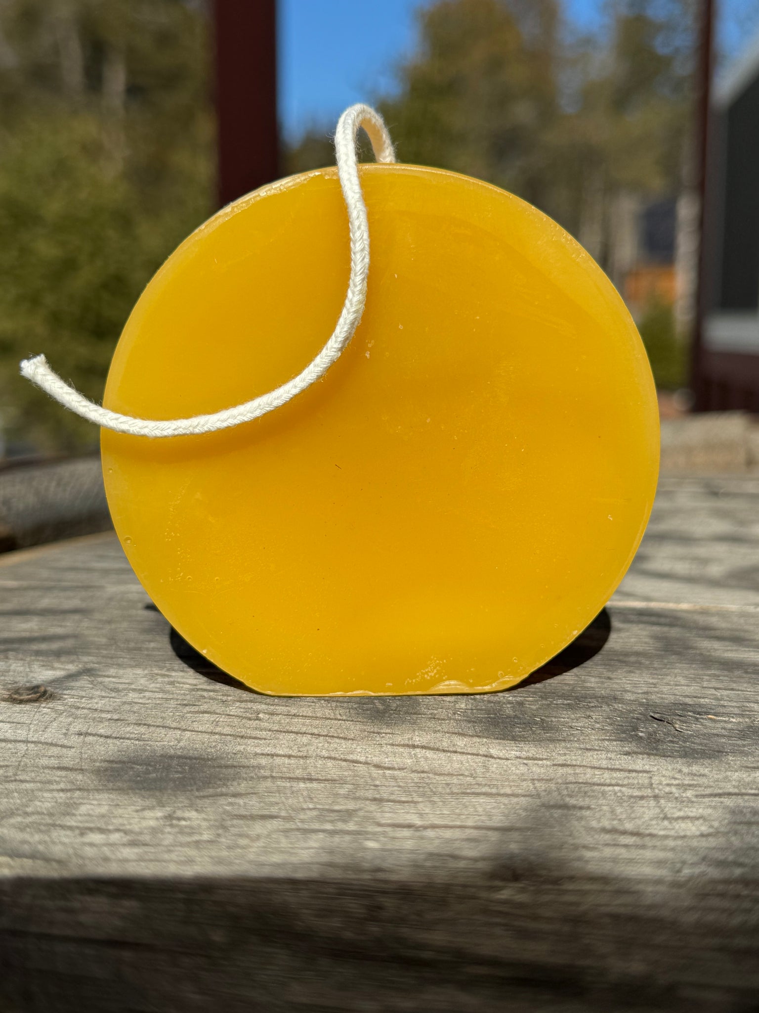 Round Beeswax Candle