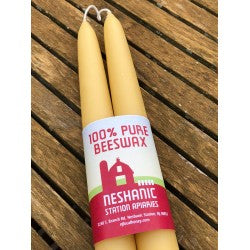 11.5 Hand-Dipped Beeswax Taper Candles